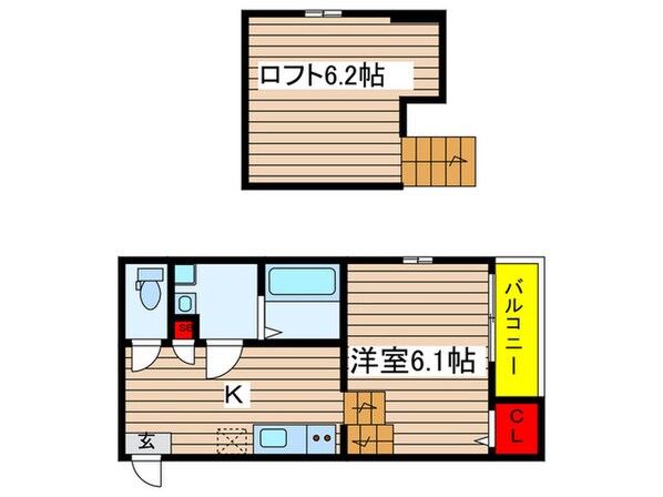 ボヌール東海通の物件間取画像